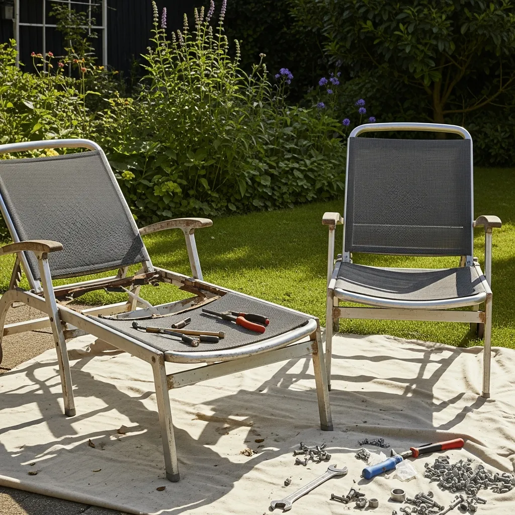 Lounge Sessel aus Aluminium